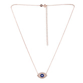 Classic Blue Evil Eye Rose Gold Pendant - silvermark